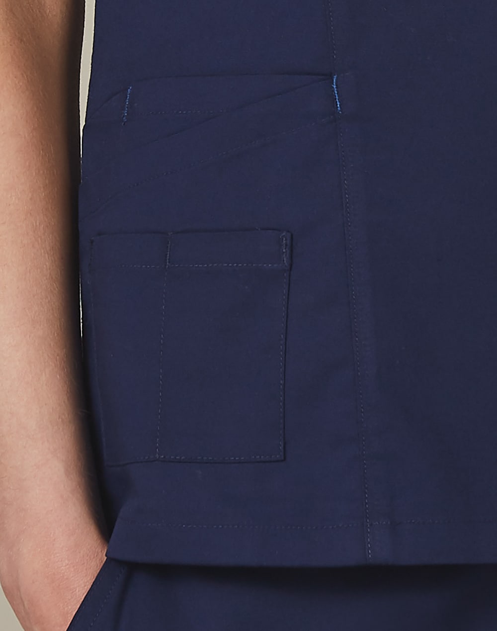 Ladies Contrast Colour S/S Scrub Top [53-M7660]