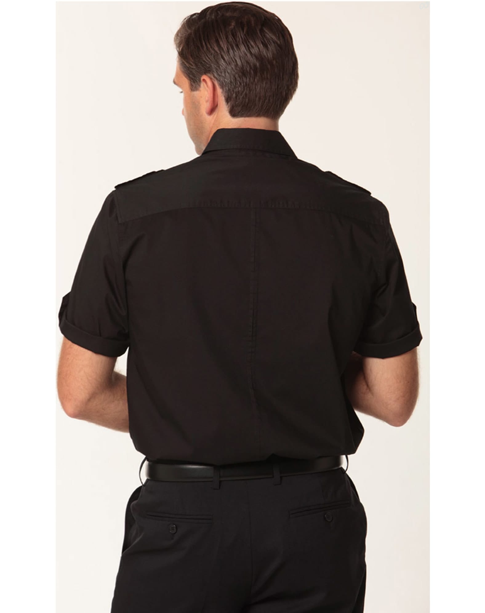 Mens Short Sleeve Military Shirt [53-M7911]