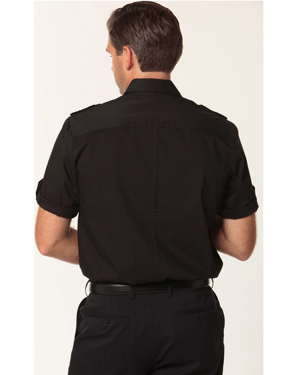 Mens Short Sleeve Military Shirt [53-M7911]