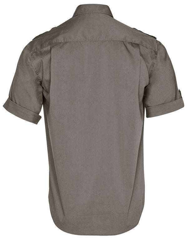 Mens Short Sleeve Military Shirt [53-M7911]