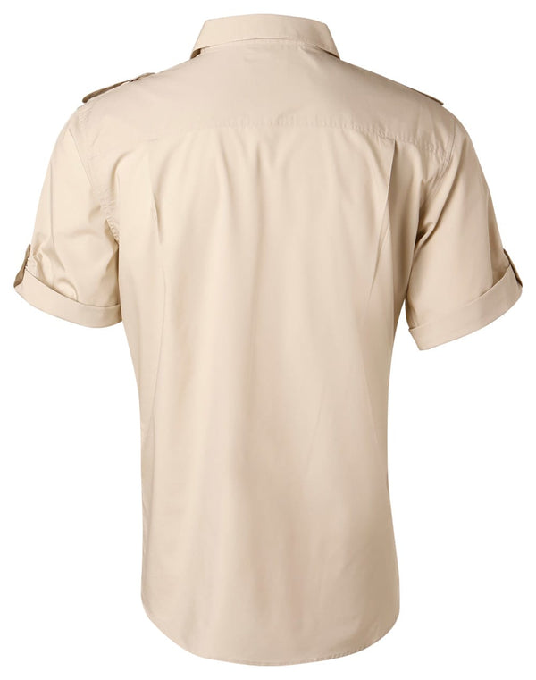 Mens Short Sleeve Military Shirt [53-M7911]