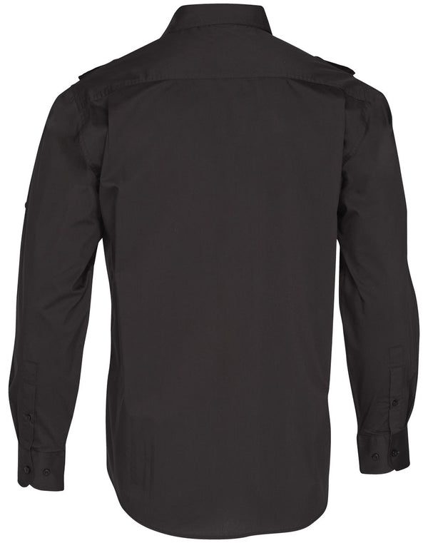 Mens Long Sleeve Military Shirt [53-M7912]