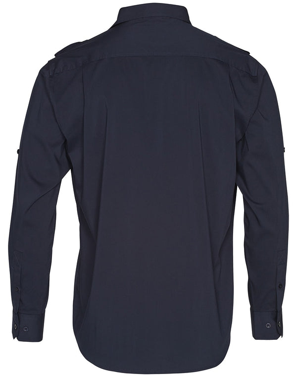 Mens Long Sleeve Military Shirt [53-M7912]