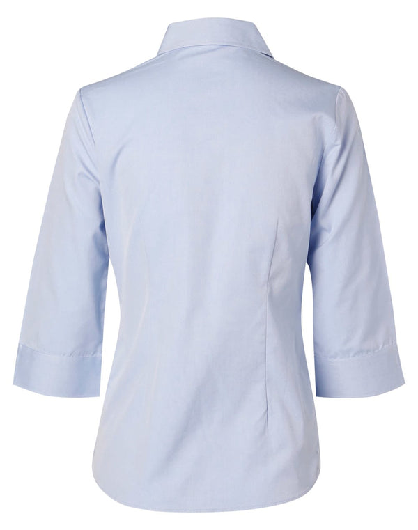 Womens CVC Oxford 3/4 Sleeve Shirt [53-M8040Q]