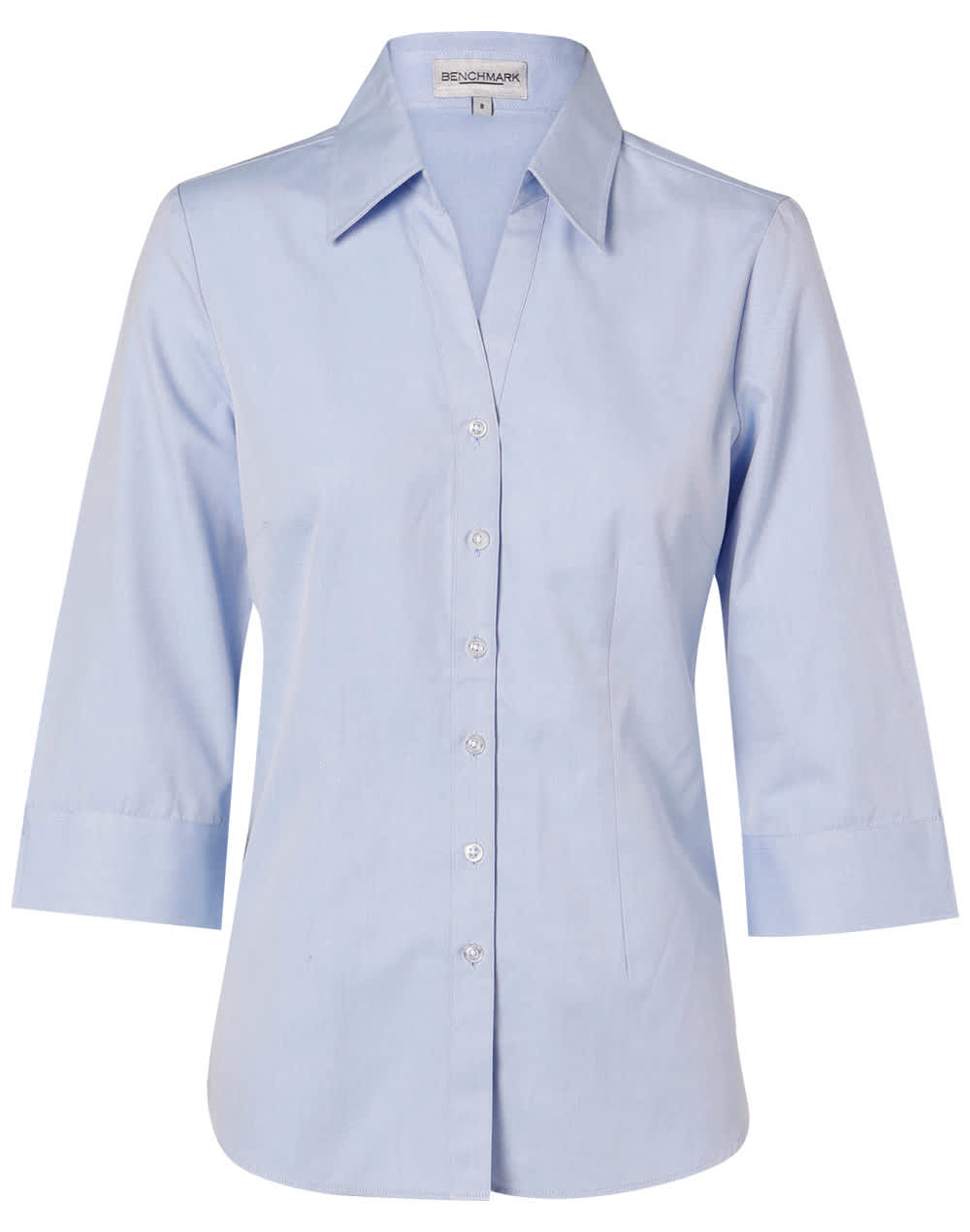 Womens CVC Oxford 3/4 Sleeve Shirt [53-M8040Q]