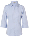 Womens CVC Oxford 3/4 Sleeve Shirt [53-M8040Q]