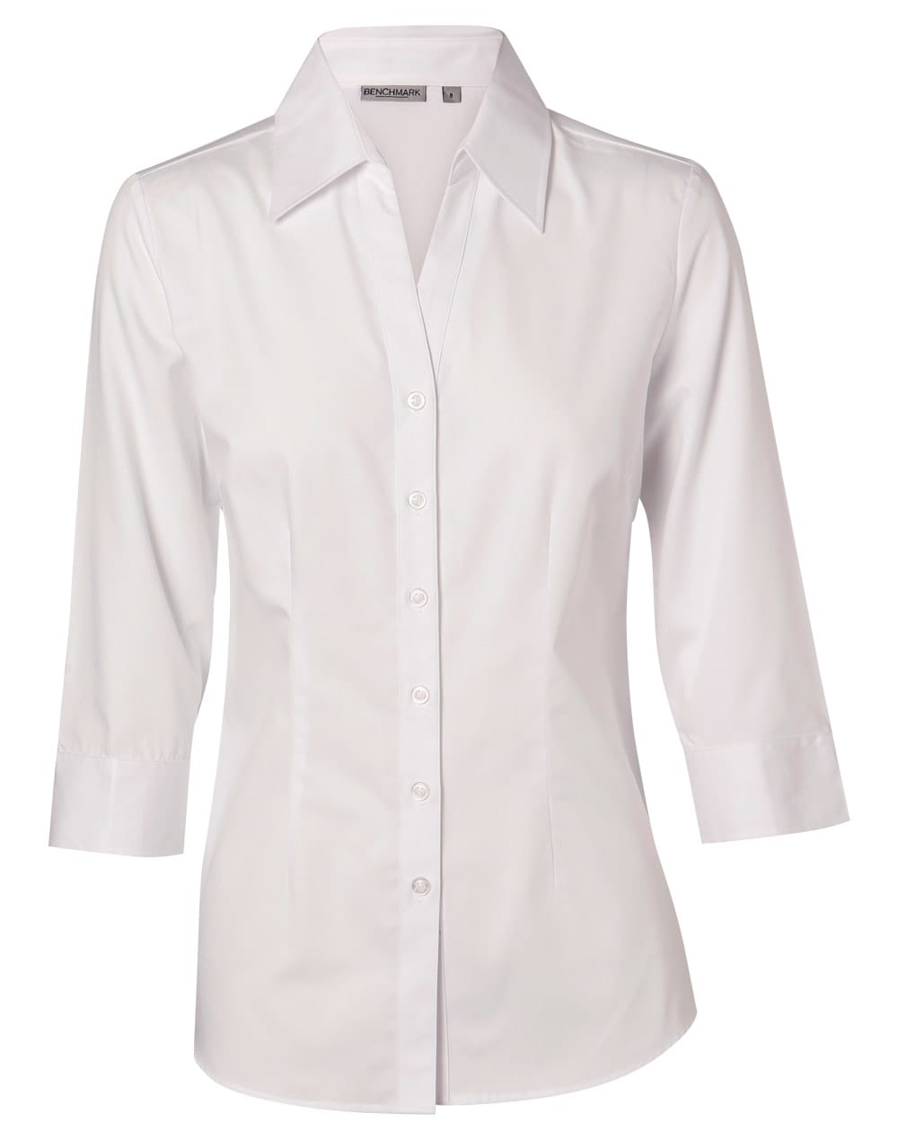 Womens CVC Oxford 3/4 Sleeve Shirt [53-M8040Q]