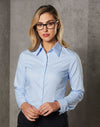 Womens Fine Twill L/S Shirt [53-M8030L]