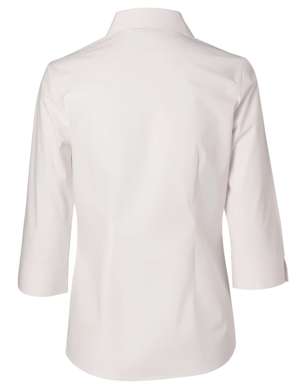 Womens Fine Twill 3/4 Sleeve Shirt [53-M8030Q]