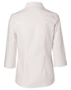 Womens Fine Twill 3/4 Sleeve Shirt [53-M8030Q]