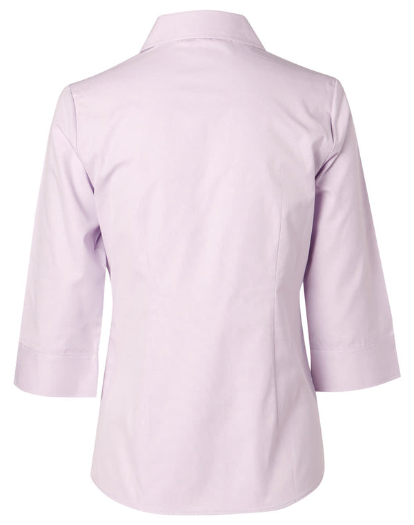 Womens CVC Oxford 3/4 Sleeve Shirt [53-M8040Q]