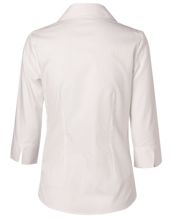 Womens Self Stripe 3/4 Sleeve Shirt [53-M8100Q]