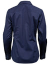 Ladies Dobby Striped Taped L/S Shirt [53-M8110L]