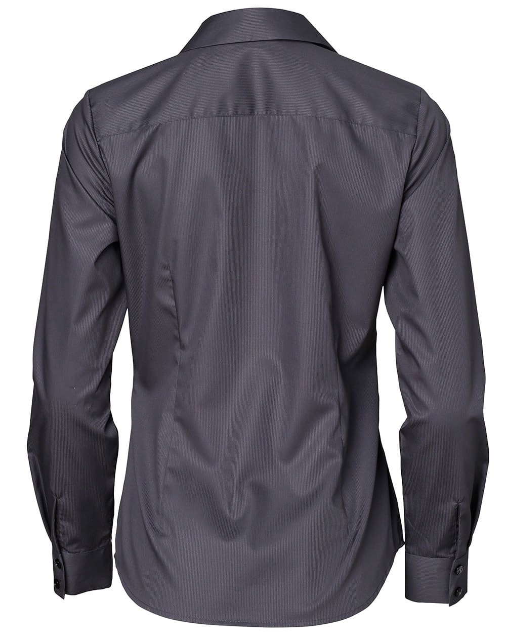 Ladies Dobby Striped Taped L/S Shirt [53-M8110L]