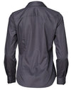 Ladies Dobby Striped Taped L/S Shirt [53-M8110L]