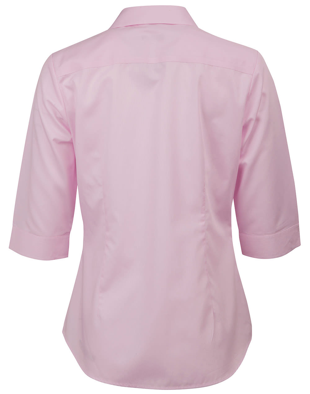 Ladies Dobby Striped Taped 3/4 Sleeve Shirt [53-M8110Q]