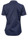 Ladies Dobby Striped Taped S/S Shirt [53-M8110S]