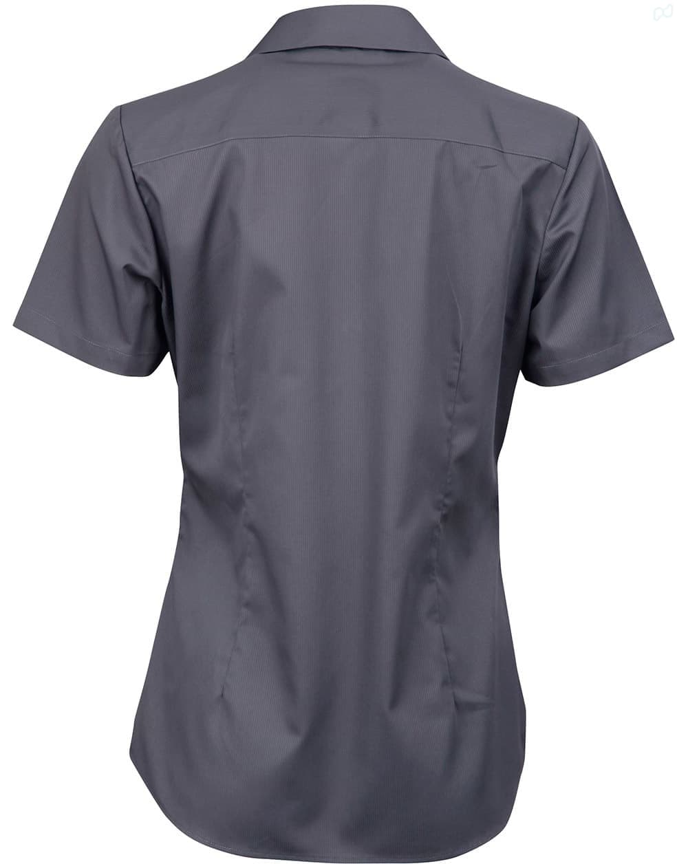 Ladies Dobby Striped Taped S/S Shirt [53-M8110S]