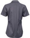 Ladies Dobby Striped Taped S/S Shirt [53-M8110S]