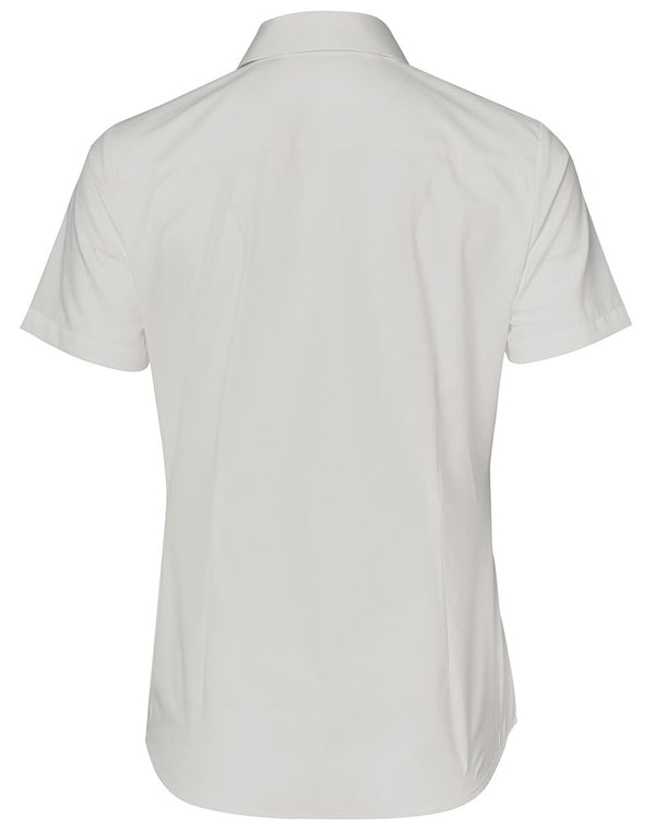 Ladies Dobby Striped Taped S/S Shirt [53-M8110S]