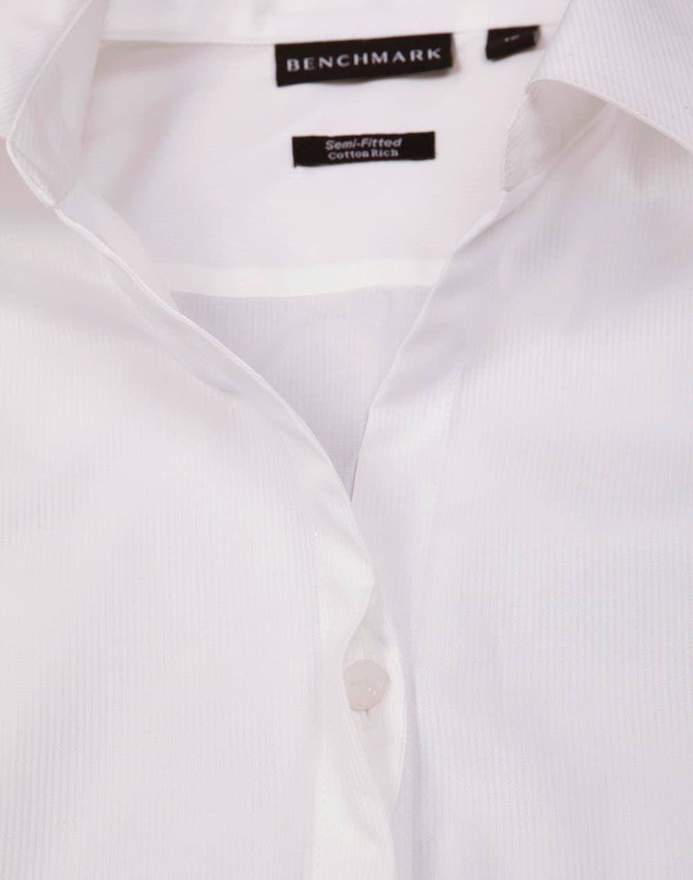 Ladies Dobby Striped Taped S/S Shirt [53-M8110S]