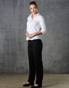 Womens Mini Herringbone 3/4 Sleeve Shirt [53-M8113]