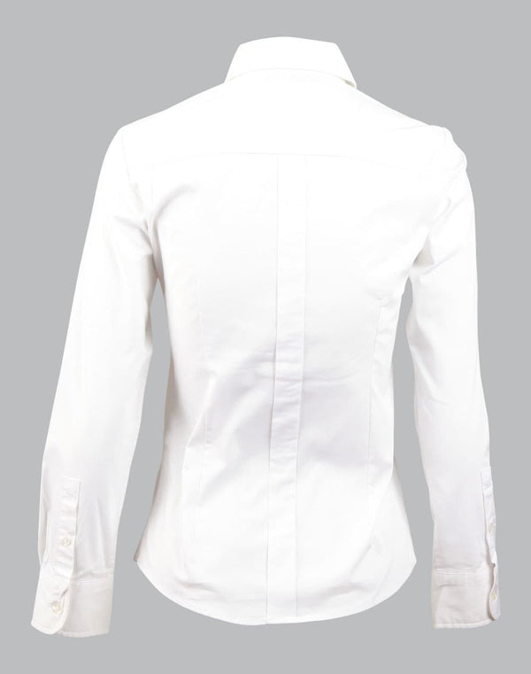 Womens Stretch Tuck Front Long Sleeve Shirt [53-M8192]