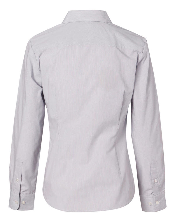 Womens Fine Stripe Long Sleeve Shirt [53-M8212]