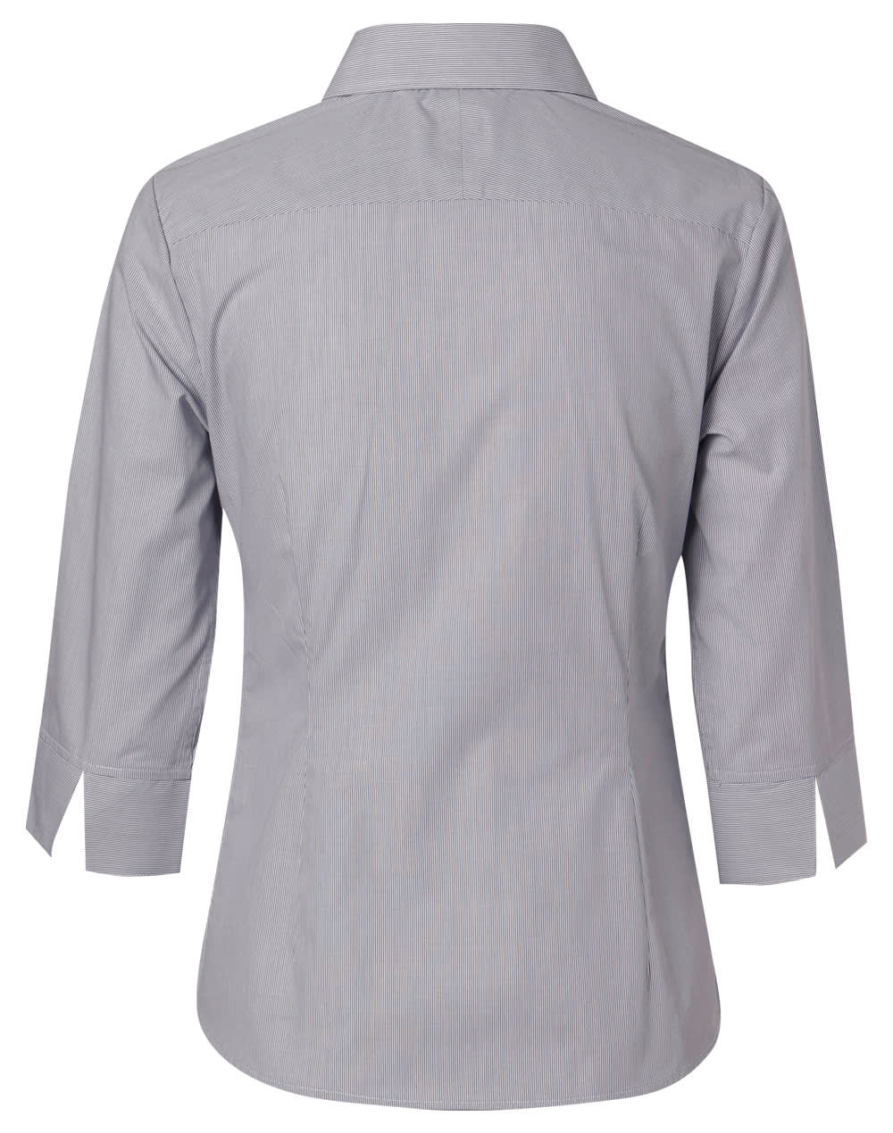 Womens Fine Stripe 3/4 Sleeve Shirt [53-M8213]