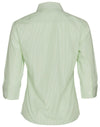 Womens Balance Stripe 3/4 Sleeve Shirt [53-M8233]