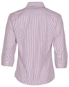 Womens Balance Stripe 3/4 Sleeve Shirt [53-M8233]