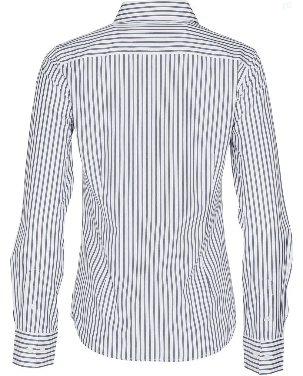 Womens Sateen Stripe L/S Shirt [53-M8310L]