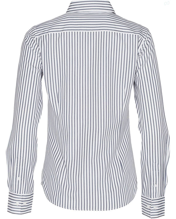 Womens Sateen Stripe L/S Shirt [53-M8310L]