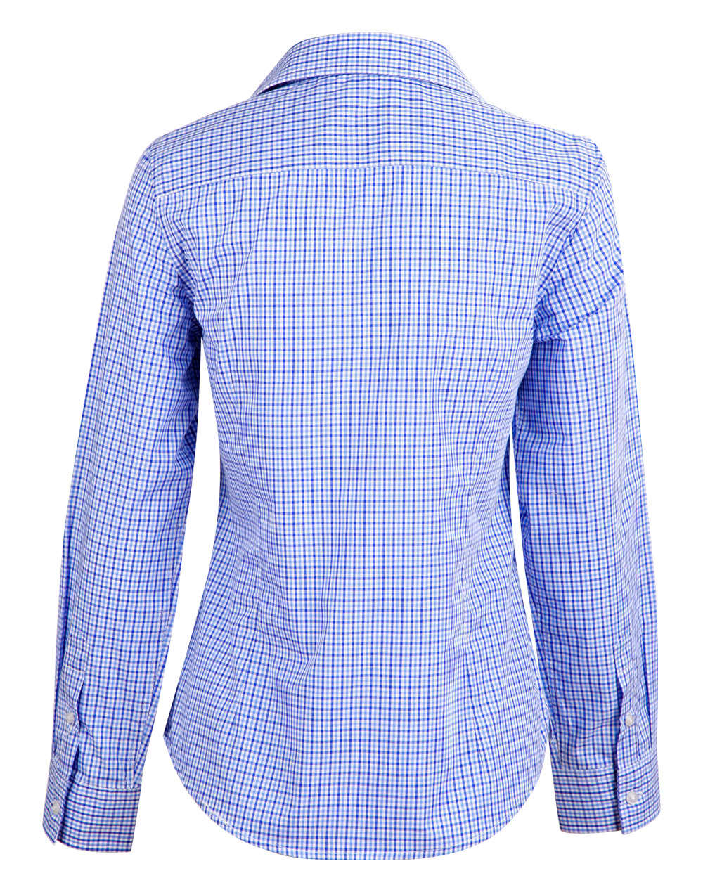 Ladies Two Tone Check L/S Shirt [53-M8320L]
