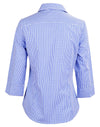 Ladies Two Tone Check 3/4 Sleeve Shirt [53-M8320Q]