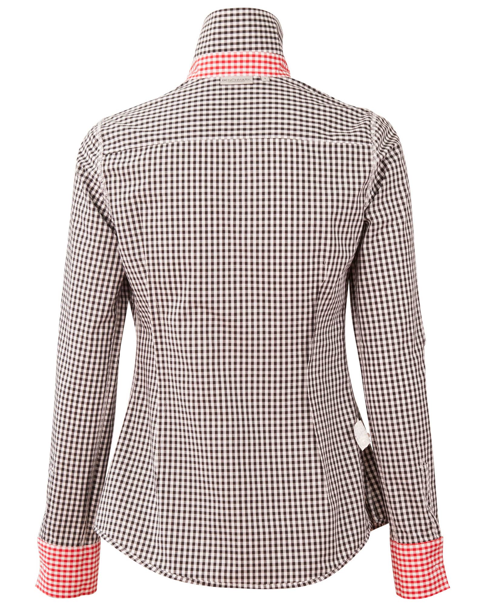 Womens Gingham Check Rollup L/S Shirt [53-M8330L]