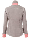 Womens Gingham Check Rollup L/S Shirt [53-M8330L]