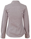 Womens Gingham Check Rollup L/S Shirt [53-M8330L]