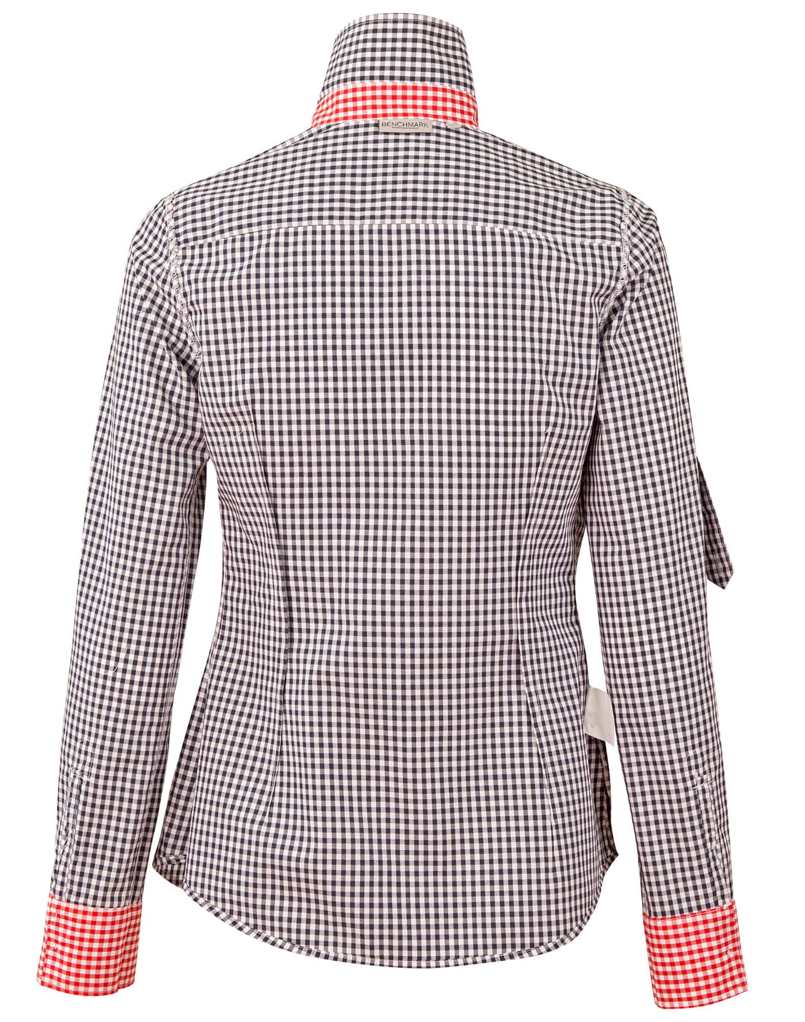 Womens Gingham Check Rollup L/S Shirt [53-M8330L]