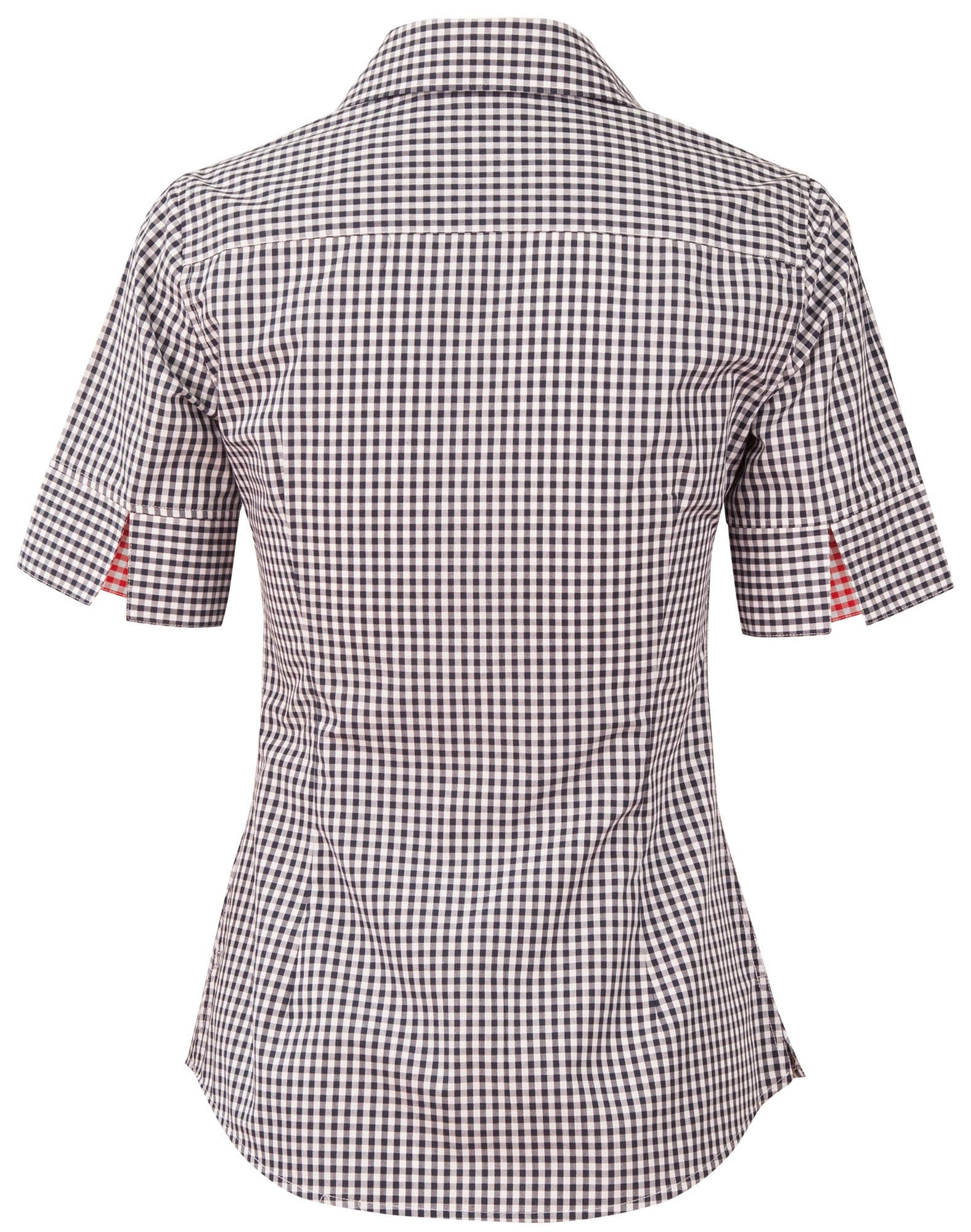Womens Gingham Check S/S Shirt [53-M8330S]