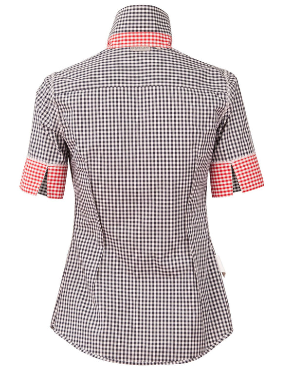 Womens Gingham Check S/S Shirt [53-M8330S]