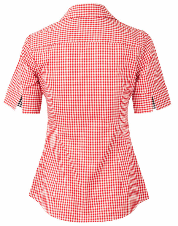 Womens Gingham Check S/S Shirt [53-M8330S]