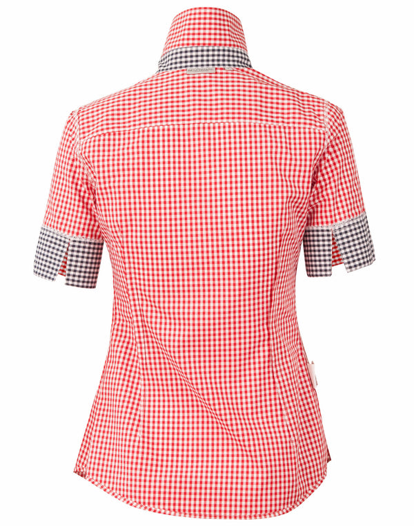Womens Gingham Check S/S Shirt [53-M8330S]