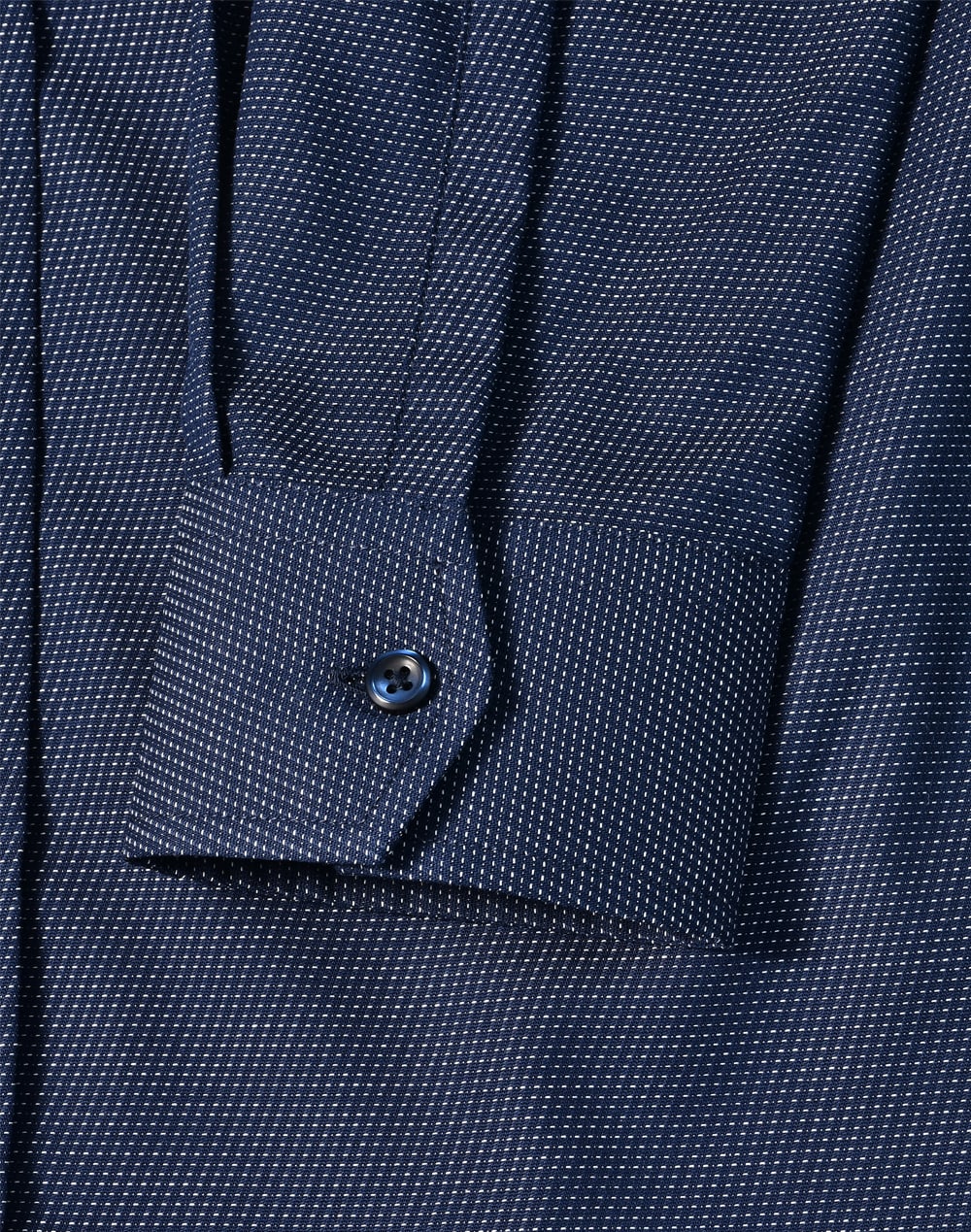 Ladies Pin Dot Stretch L/S Shirt [53-M8400L]