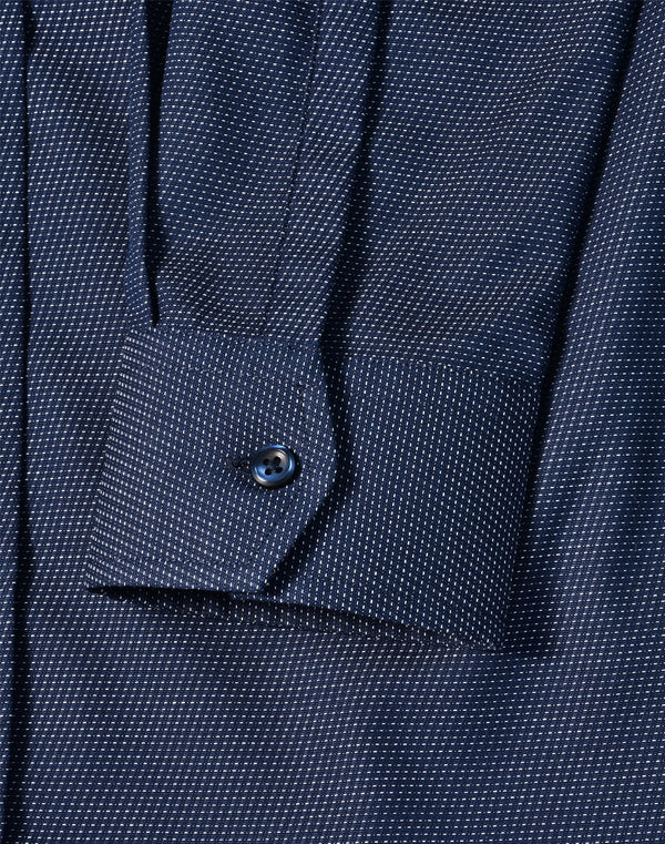 Ladies Pin Dot Stretch L/S Shirt [53-M8400L]