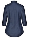 Ladies Pin Dot Stretch 3/4 Sleeve Shirt [53-M8400Q]
