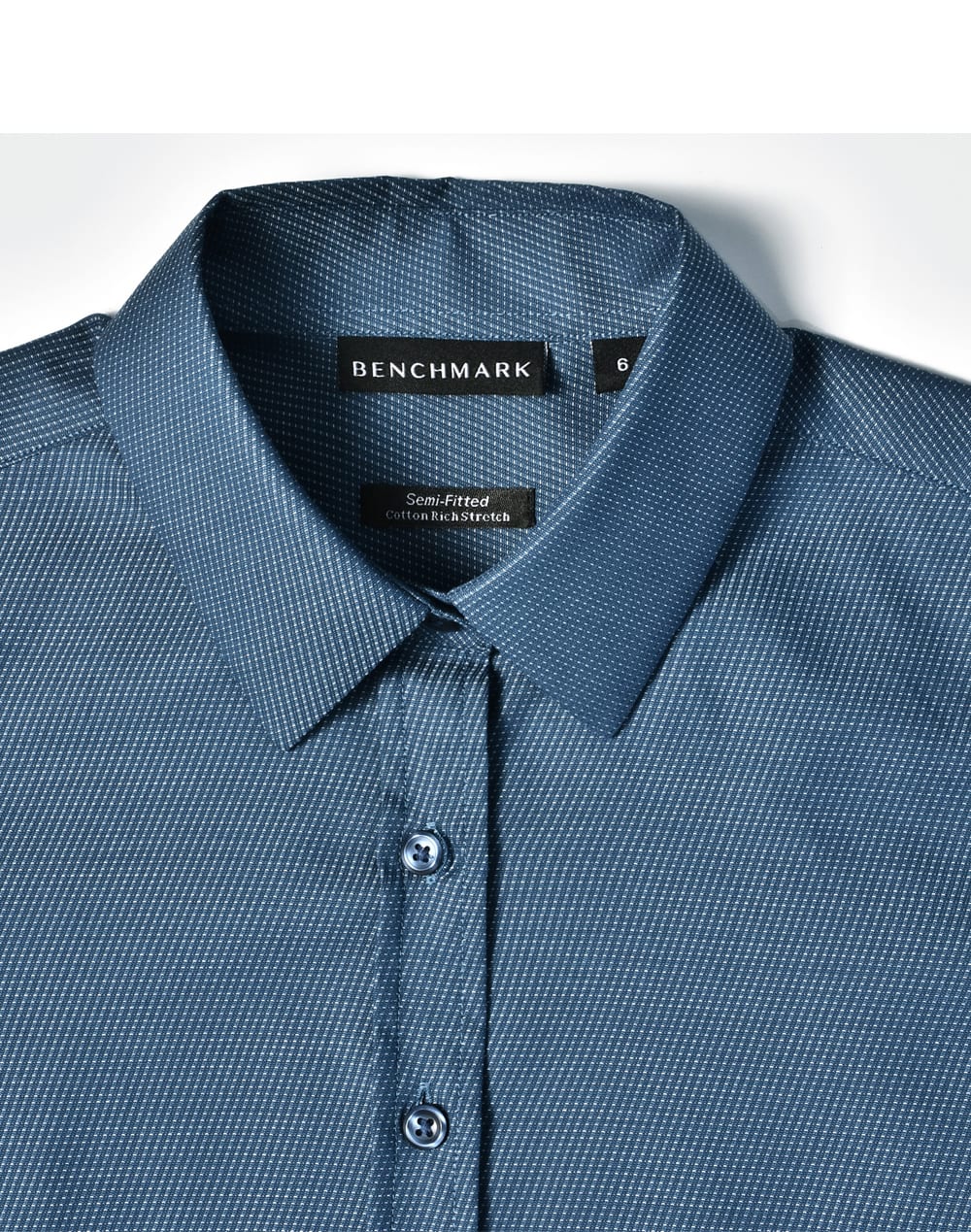 Ladies Pin Dot Stretch 3/4 Sleeve Shirt [53-M8400Q]