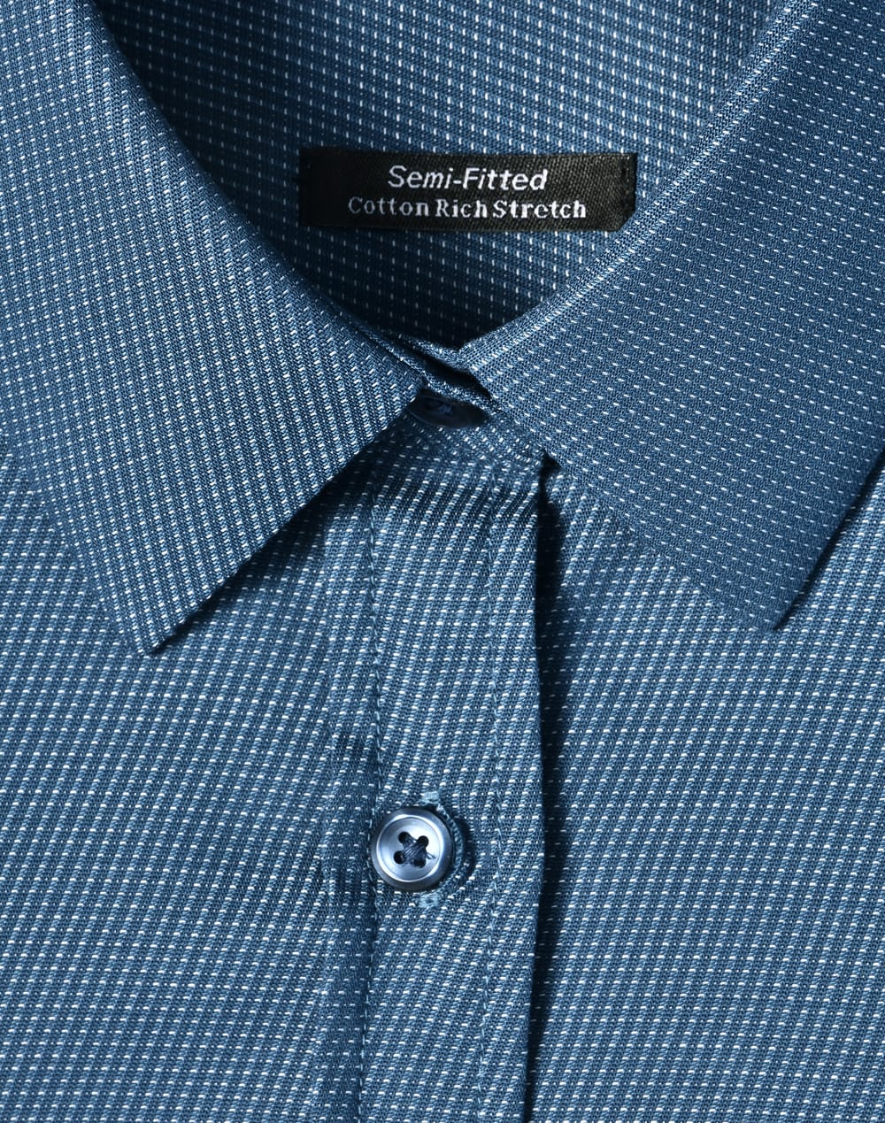 Ladies Pin Dot Stretch 3/4 Sleeve Shirt [53-M8400Q]