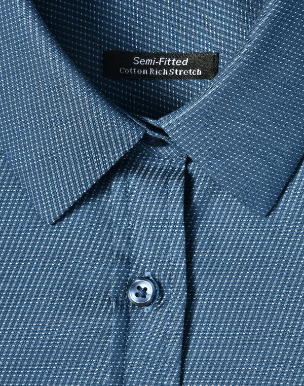 Ladies Pin Dot Stretch 3/4 Sleeve Shirt [53-M8400Q]
