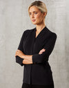 Ladies Mid Sleeve Shawline Knit Top [53-M8830]